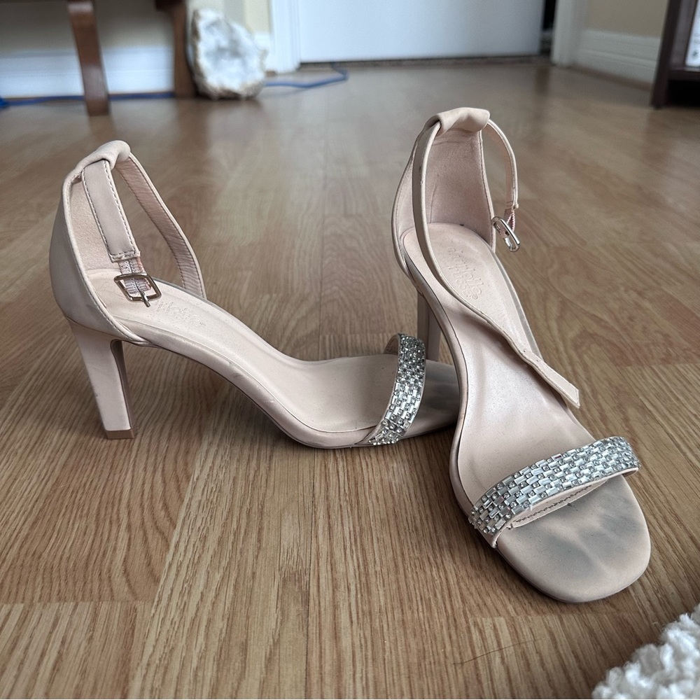 Charlotte Russe Nude sparkly heels